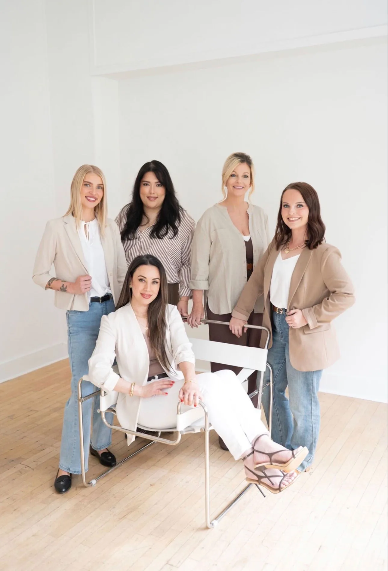 The Olympia School of Advanced Skincare team gathered in their studio